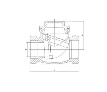 旋启式止回阀尺寸图